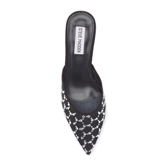 Steve Madden Shoes - Steve Madden Black and Silver Heels